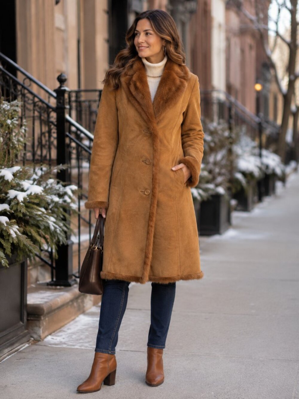 ADLER Retro Vibe Suede Leather Coat